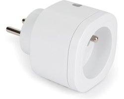 Perel Smart wifi-stekker, 13 A, 3000 W, voor gebruik binnenshuis, Franse aarding type E, wit