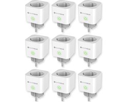 Silvergear Slimme WiFi Stekker - Timer, Schakelaar & Energiemeter x9