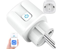 Slim Stopcontact - Smart Plug - Stopcontact - telefoon - Wit - Watt-meter