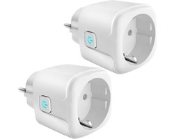 Smart Plug – Slimme stekker met energiemeter & Tijdsschakelaar – Google Home, Amazon Alexa en compatible 2 Stuk(s)