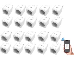 Smartify Slimme Stekker - Smart Plug - 20 Stuks - Energiemeter - Tijdschakelaar