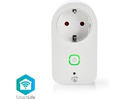 SmartLife Slimme Stekker - Wi-Fi - Energiemeter - 3680 W - Randaarde stekker / Type F (CEE 7/7) - -20 - 50 °C - Android / IOS - Wit