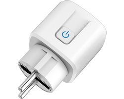 Somstyle Slimme Stekker - WiFi 2.4 GHz - Smartplug Met Spraakbesturing - Met Energiemeter & Tijdschakelaar Via Smartphone App - Wit