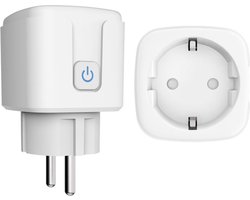 T-PHOX Slimme Stekker Smart Plug WiFi Met energiemeter - 20A - 1 stuks (Geschikt Voor Alexa / Google Home - Verbruiksmeter - Energiekosten)