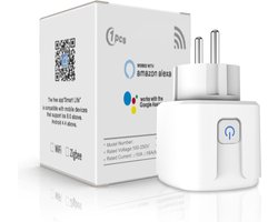 Tuya WiFi slimme stekker - Slim Stopcontact - 20A - Met energiemeting