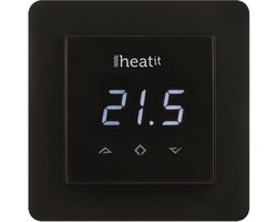 Heatit HEAE5430498-B Z-Wave Zwart thermostaat