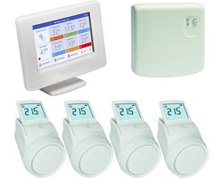 Honeywell Evohome Aan/Uit Slimme thermostaat - Wifi - Draadloos - Inclusief 4 thermostaatknoppen