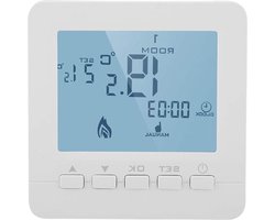 Programmeerbare digitale LCD-scherm thermostaat - Temperatuurregelaar voor warmtepomp - Slimme thermostaat met kinderslot - Gegevensgeheugen en vakantiemodus - Verschillende werkmodi