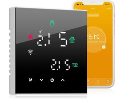 Programmeerbare Thermostaat - Intelligente WiFi - Tuya APP - Water Warmte - LCD Touch Screen - TGW60B-WIFI-WP - Zwart