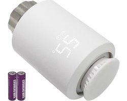 Slimme Alexa Compatibele Radiator Thermostaatknop - Programmeerbaar en WiFi - Tuya/Smart Life App - Zigbee Hub Nodig