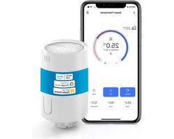 Slimme radiatorthermostaat - hub vereist - wifi - verwarmingsthermostaat - compatibel met HomeKit - Alexa en Google Assistant spraakbesturing - tijdschema's - automatisering - raamopeningsherkenning