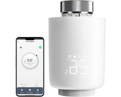 Slimme radiatorthermostaat programmeerbaar - Zigbee thermostaat met app functie - compatibel met Amazon Alexa en Google Assistant - vereist Zigbee 3.0 Hub (niet inbegrepen)