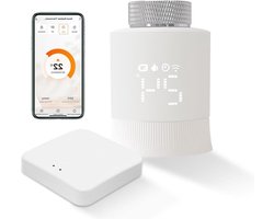 Slimme Radiatorthermostaat Zigbee met Hub Programmeerbare Thermostaat WiFi Alexa Google Home Compatibel Intelligente Verwarmingsregeling Tuya Smart Life App