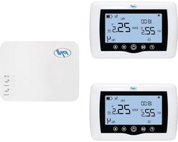 Slimme thermostaat draadloos met wifi bediening - 2 zones via internet - verwarmingssystemen pompen magneetventielen - TuyaSmart app - hysterese 02 graden C