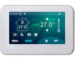 Smart Inbouw klokthermostaat touchscreen met kleurenscherm Optima W FC Wifi, Tuya (google assistent, Alexa en Siri) en/of IFTTT