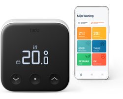 tado° Slimme Thermostaat X - Smart Thermostat - Bedrade variant - Zwart/Wit