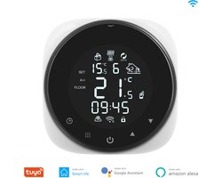 TechU™ Slimme Thermostaat Cozy – Wit – Alleen voor Elektrische Vloerverwarming – App & Wifi – Alexa Amazon, Google Assistant, Smart Life & Tuya – Kinderslot