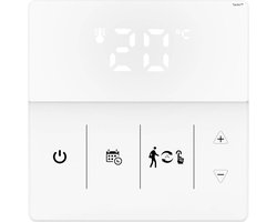 TechU™ Smart Thermostaat Thin – Wit – Alleen voor CV-ketel – App & Wifi – Google Assistant & Amazon Alexa – Persoonlijk programma instelbaar