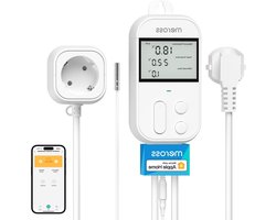 Temperatuurregelaar Smart thermostaat stopcontact met sensor voor verwarming en koeling - HomeKit Digital WLAN 16A 2.4 GHz