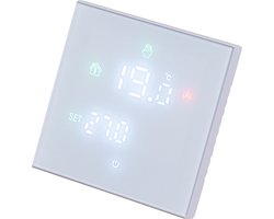 Thermostaat elektrische vloerverwarming met wifi en touchscreen wit 16A