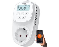 Vultec Plug-in Thermostaat - Smart Wifi thermostaat - programmeerbaar - Stekker