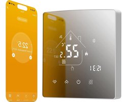 WIFI Slimme Thermostaat Touchscreen Verwarmingsthermostaat-Kamerthermostaat voor Gasboiler-Vloerverwarming met Alexa Google 3A