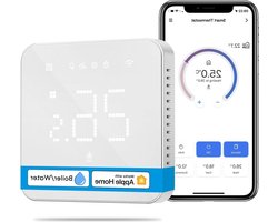 WLAN Slimme Thermostaat voor Boiler Verwarming - Digitale WiFi Kamerthermostaat met Afstandsbediening LED - HomeKit Siri Google Alexa