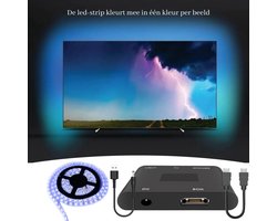 Ambient light box sync HDMI voor TV/PC/Monitor - Extern ambilight - achtergrond meekleurend sfeerlicht - led strips TV backlight