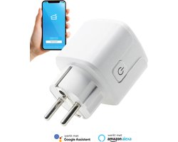 AyeWay Slimme Stekker met Energiemeter - Smart Plug - WiFi Stopcontact - Werkt met Google Home & Alexa - iOS & Android - 1 Stuk