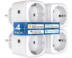 BELIFE Geschikt voor Apple Homekit Smart Plug- 4 Pack - Werkt alleen met Apple Homekit - Smart Stekker - Wall Plug- Slimme stekker Apple Homekit