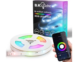 B.K.Licht - RGBIC LED Strip - 10 meter - smart WiFi - muzieksensor - lopende verlichting - slimme verlichting - met App