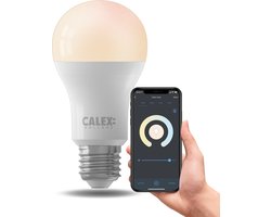 Calex Slimme Lamp - Wifi LED Verlichting - E27 - Smart Bulb - Dimbaar - Warm Wit licht - 9W