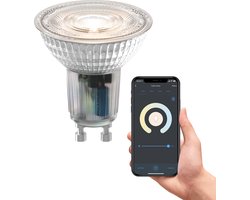 Calex Slimme Lamp - Wifi LED Verlichting - GU10 Smart Lichtbron - Dimbaar - Warm Wit licht - 4.9W