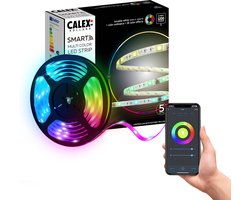 Calex Slimme LED Strip 5 meter - Led-strip Voor Binnen - Met App - RGB - Smart Lichtstrip met afstandsbediening