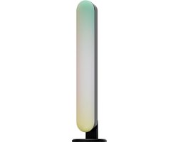 Calex Slimme LED Tafellamp - Wifi Sfeerverlichting - Smart Lichtbalk Staand voor Monitor of TV - RGB en Warm Wit - Zwart