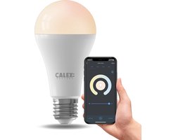 Calex Slimme - Wifi LED Lamp - E27 Smart Lichtbron - Dimbaar - Wit licht / Warm Wit licht - 14W