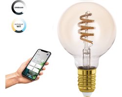 EGLO connect.z smart LED Lamp - E27 - Ø 8 cm - Instelbaar wit licht - Dimbaar - Zigbee