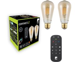 EGLO connect.z Smart Starterspakket - LED Lampen - Afstandsbediening - E27 - 2200K - Dimbaar - Zigbee