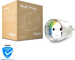 FIBARO Wall Plug - Type F (NL) - Slimme Stekker incl. energiemeter - werkt met Toon, FIBARO Home Center en Homey