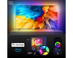 Glowinh - Tv Backlight- Led Verlichting - 40-50 Inch - Ambilight - Ambient Light - Led Verlichting TV - Led Strips - Ledstrip - Led Light Strips - App Tuya/Smartlife- Led Strips - Led Light - Gaming - Tv - Laptop - Compatibel met Alexia & Google