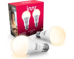 Innr Slimme E27 LED Lamp - Werkt met Philips Hue*, Amazon Echo (4e gen) - Smart Lamp Warm Wit - LED Lamp - Smart Bulb Zigbee - Dimbaar - 1150 lumen - 2 Pack