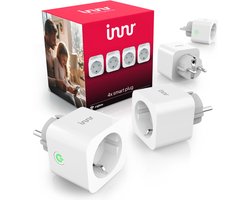 Innr Slimme Stekker met Energiemeter - Smart Plug Zigbee - werkt met Philips Hue*, Alexa, Google Home en SmartThings - Smartplug - 4 Pack