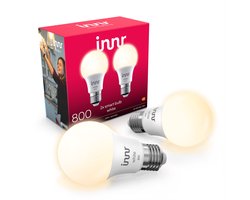 Innr Slimme E27 LED Lamp - Werkt met Philips Hue*, Amazon Echo (4e gen) - Smart Lamp Warm Wit - LED Lamp - Smart Bulb Zigbee - Dimbaar - 806 lumen - 2 Pack