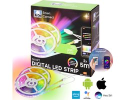 LSC Smart Connect digitale ledstrips - 2 x 5 meter - Dimbaar - Gekleurd - 10 m