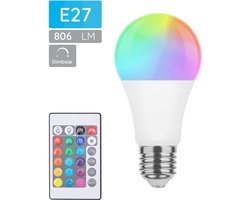 Modee Smart E27 Led Lamp met Afstandsbediening - 9.4W - Slimme Lamp - RGB en Neutraal Wit - A60 Lamp