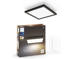 Philips Hue Aurelle - paneellamp - warm- tot koelwit licht - zwart - vierkant