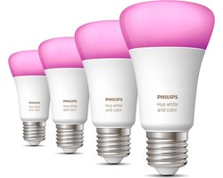 Philips Hue Uitbreidingspakket - GU10 - met 4 Spotjes - Wit en Gekleurd Licht - Hue White and Color Ambiance