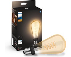 Philips Hue filament Edison lamp ST72 - zachtwit licht - 1-pack - E27