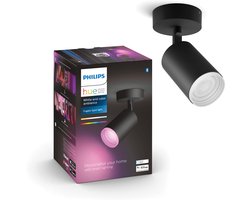 Philips Hue Fugato opbouwspot - wit en gekleurd licht - 1-spot - zwart