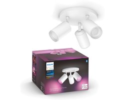 Philips Hue Fugato opbouwspot - wit en gekleurd licht - 3-spots - wit